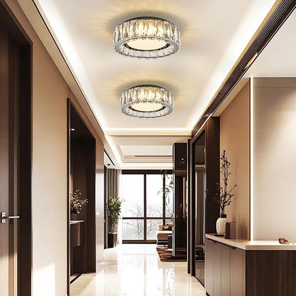 Black Crystal LED Ceiling Light 11 Inch 24W